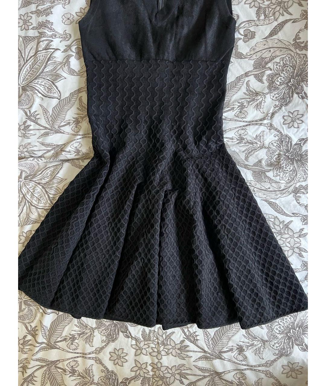 ALAIA Черное вискозное коктейльное платье, фото 3