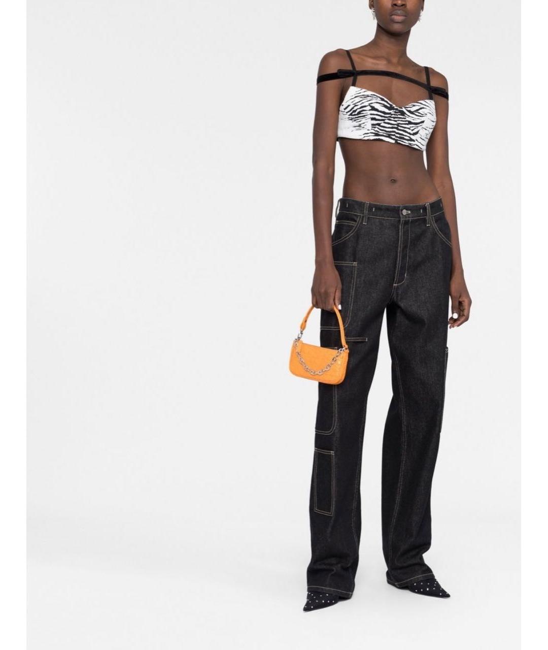 BY FAR Оранжевая кожаная сумка с короткими ручками, фото 3