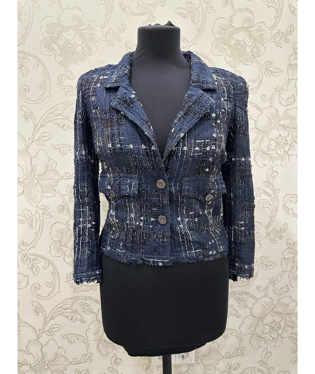 CHANEL Темно-синий жакет/пиджак, фото 7