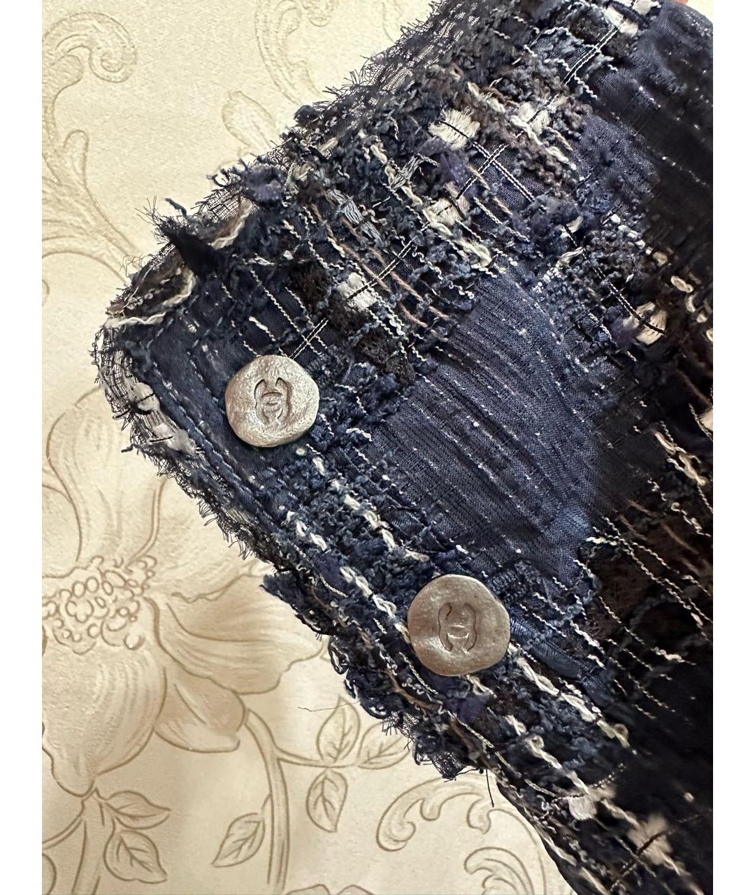 CHANEL Темно-синий жакет/пиджак, фото 4