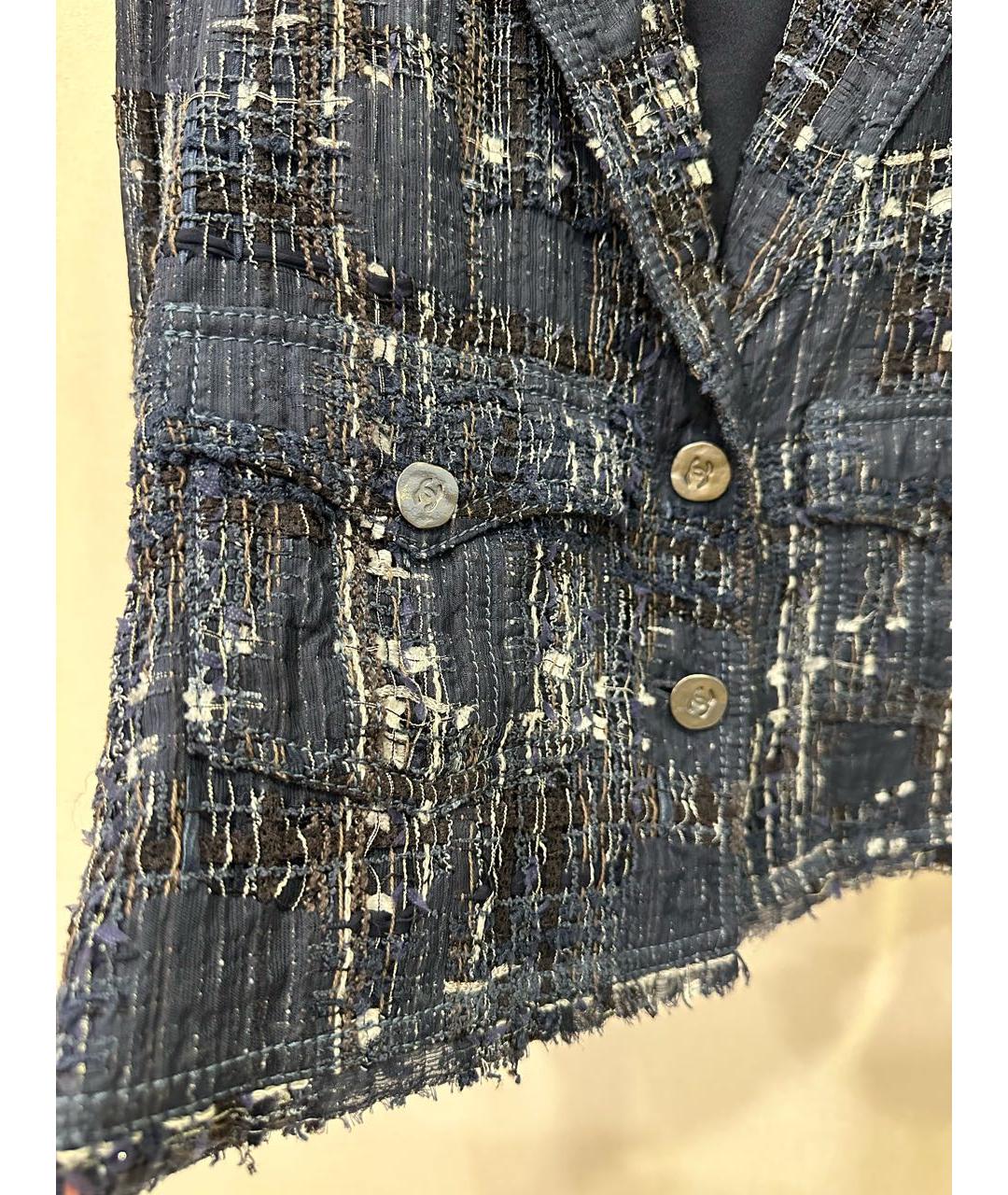 CHANEL Темно-синий жакет/пиджак, фото 6