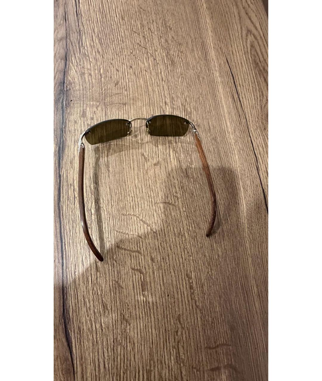 CARTIER Коричневые деревянные солнцезащитные очки, фото 4