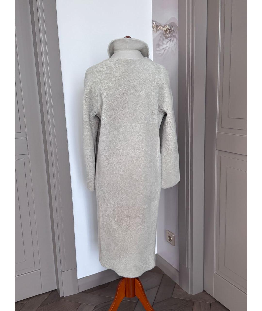 'S MAX MARA Серая меховая дубленка, фото 2