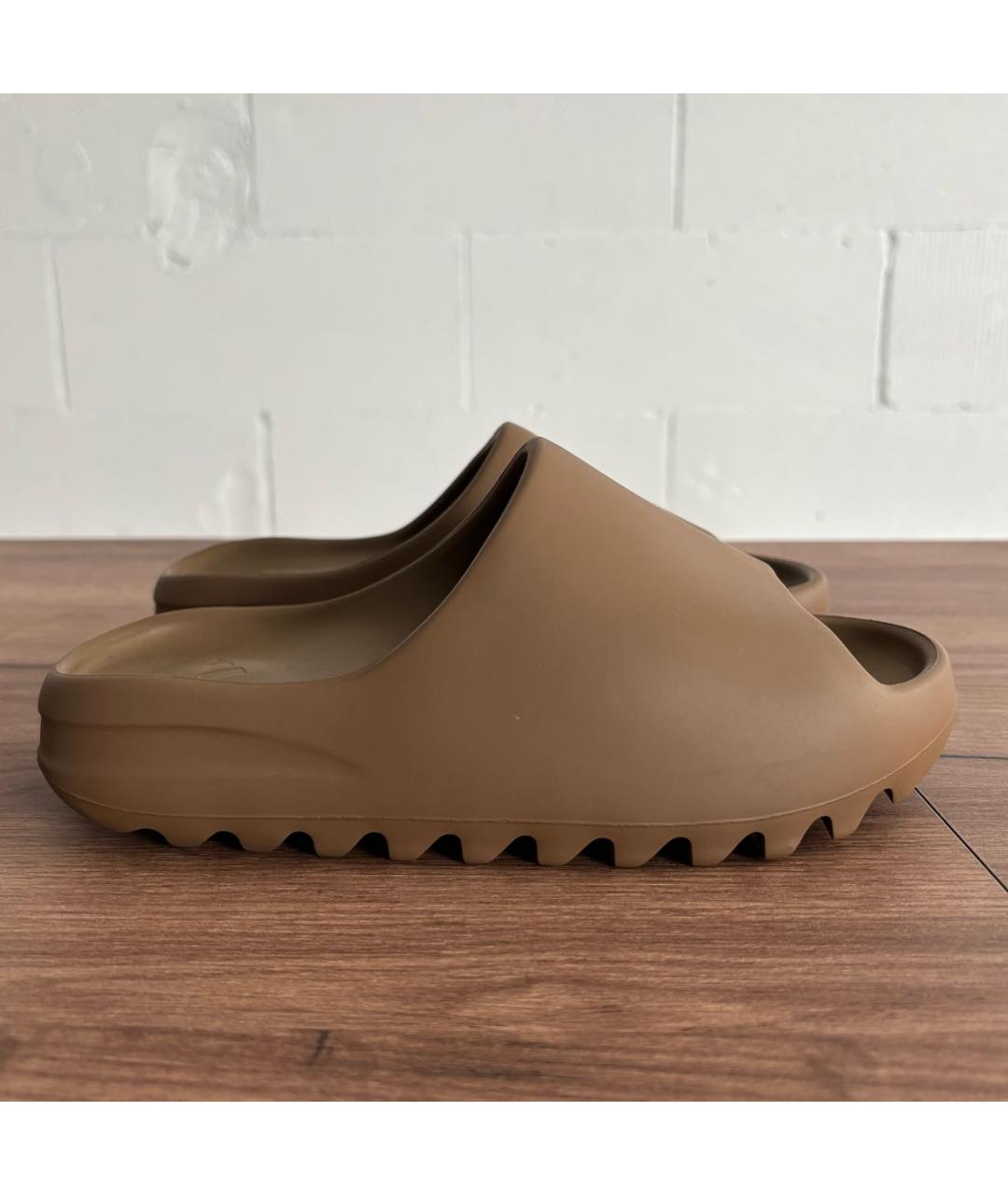 ADIDAS YEEZY Коричневые шлепанцы, фото 5