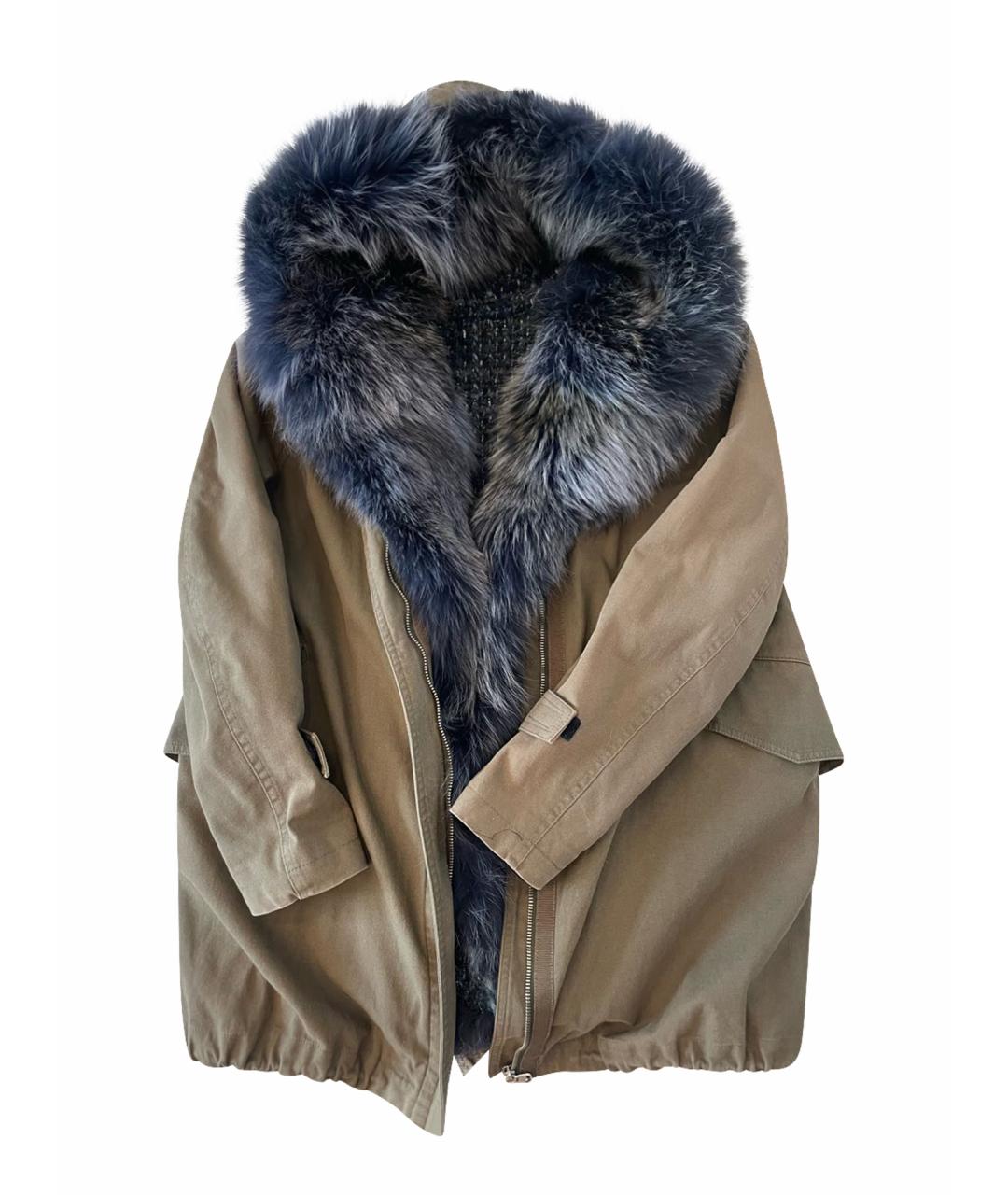 FORTE COUTURE Хаки хлопковая парка, фото 1