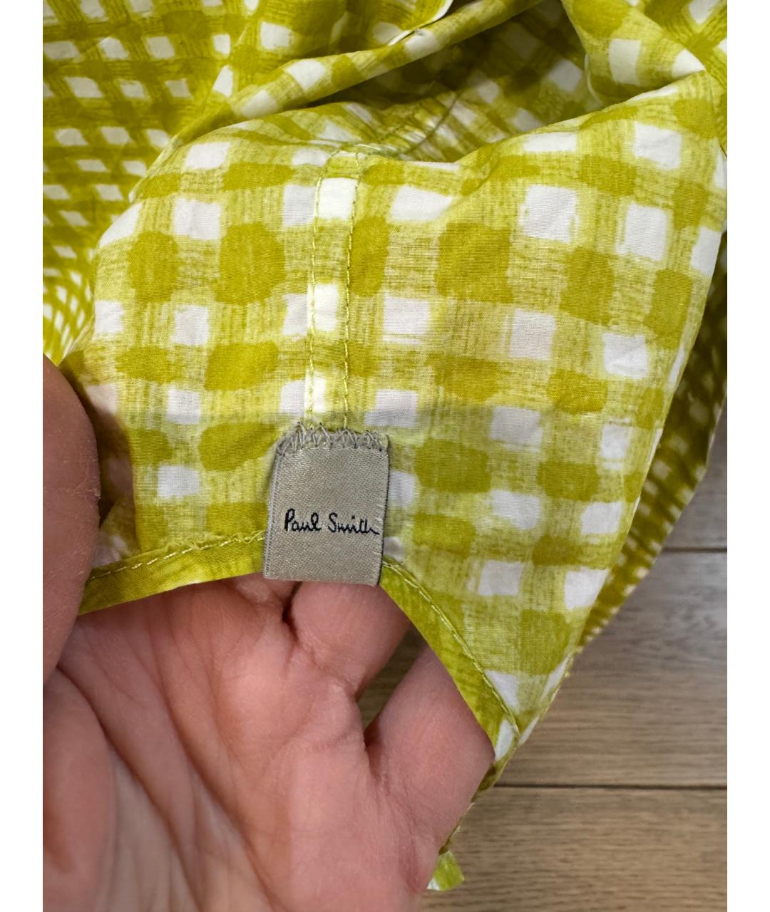 PAUL SMITH Зеленые хлопковое повседневное платье, фото 5