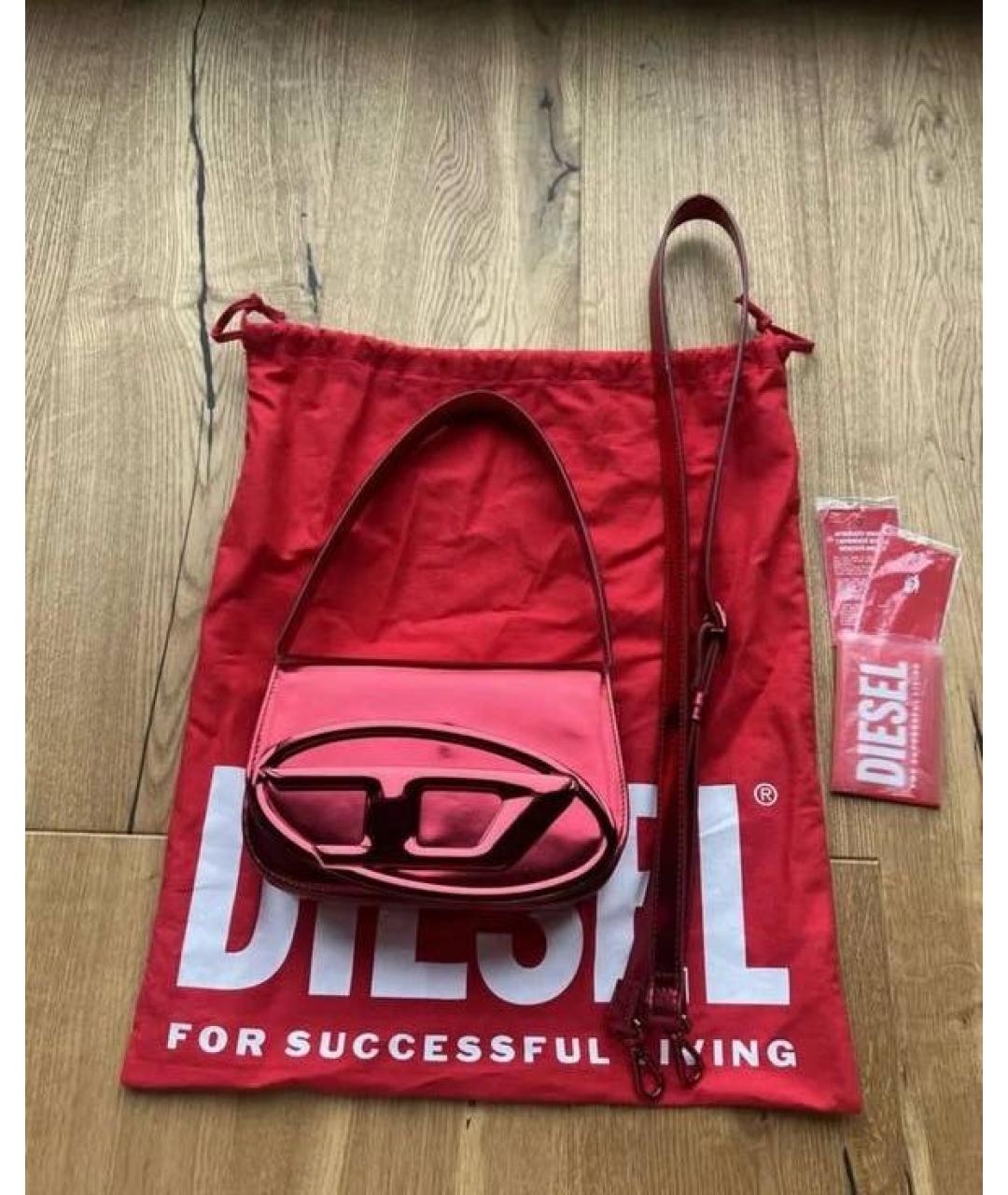 DIESEL Красная сумка с короткими ручками, фото 3