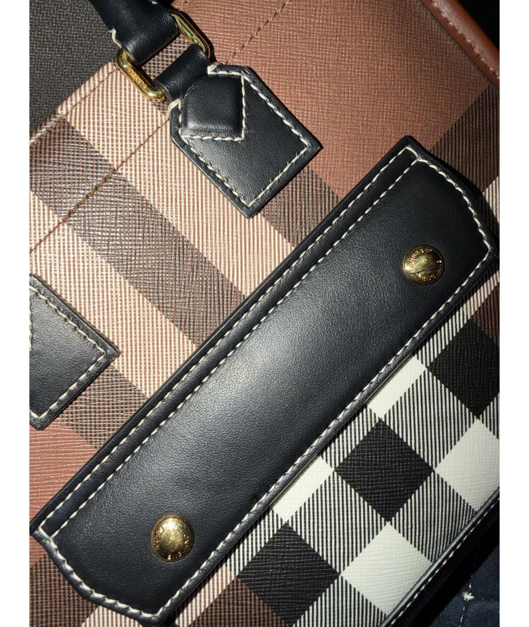 BURBERRY Коричневая сумка с короткими ручками, фото 8