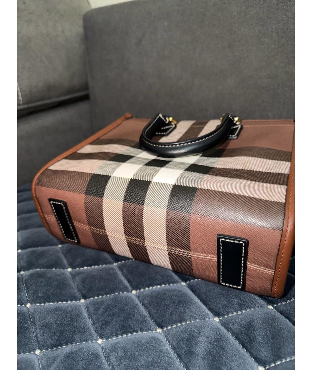 BURBERRY Коричневая сумка с короткими ручками, фото 4