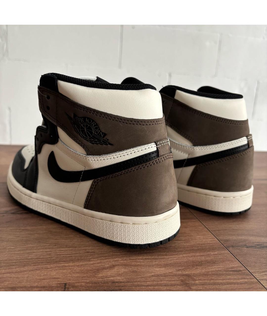 JORDAN Коричневые высокие кроссовки / кеды, фото 4