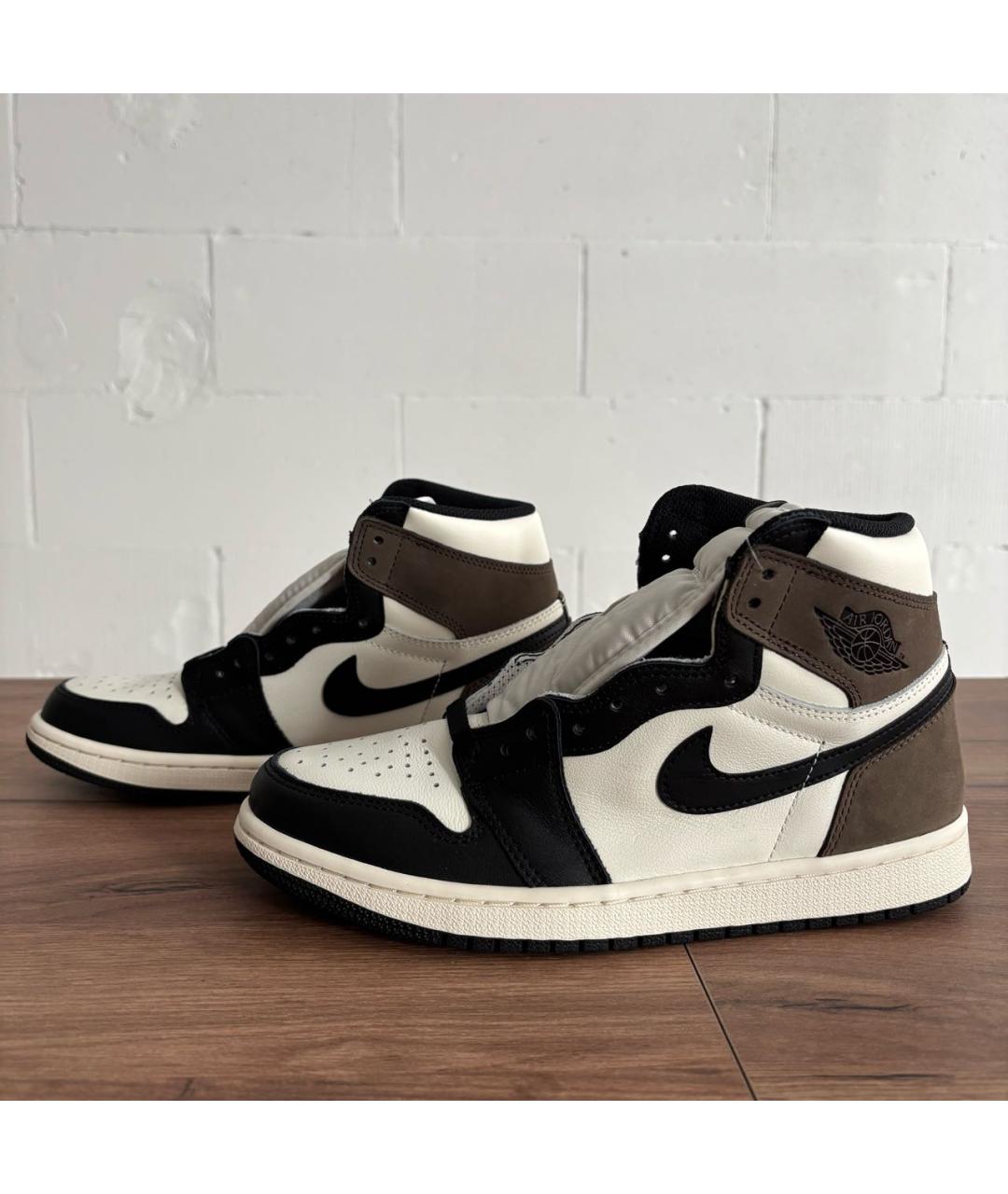 JORDAN Коричневые высокие кроссовки / кеды, фото 3