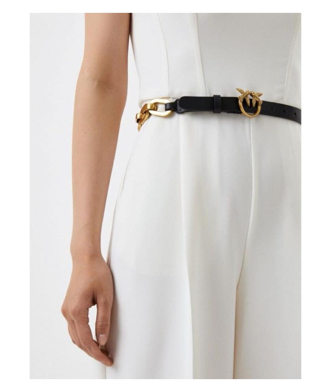 PINKO Черный кожаный ремень, фото 5