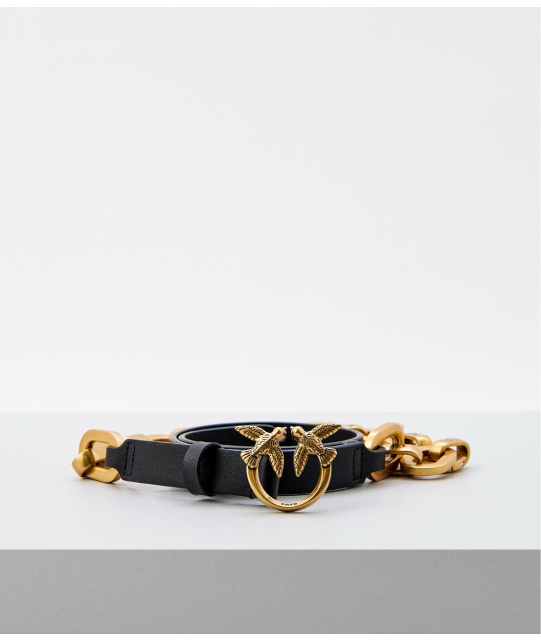 PINKO Черный кожаный ремень, фото 8