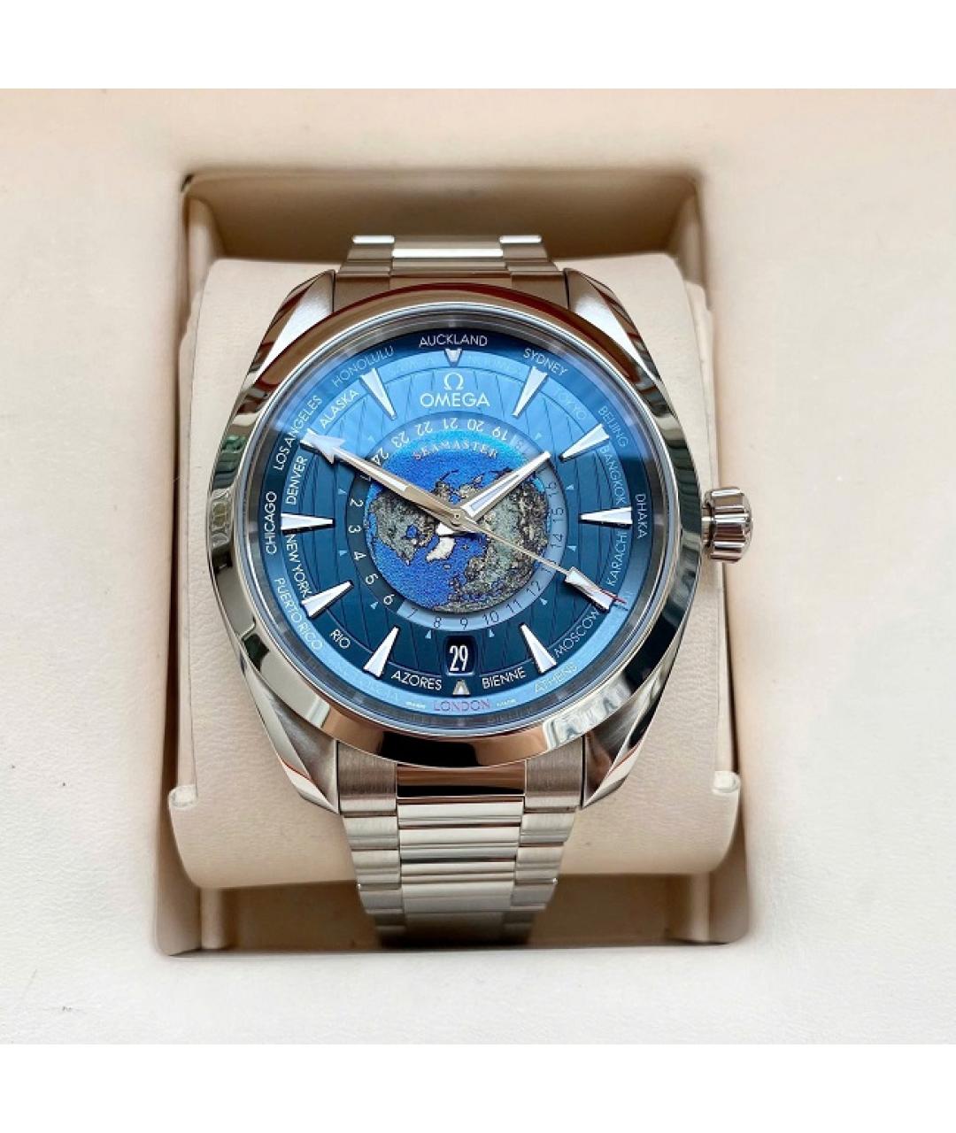 OMEGA Темно-синие часы, фото 2