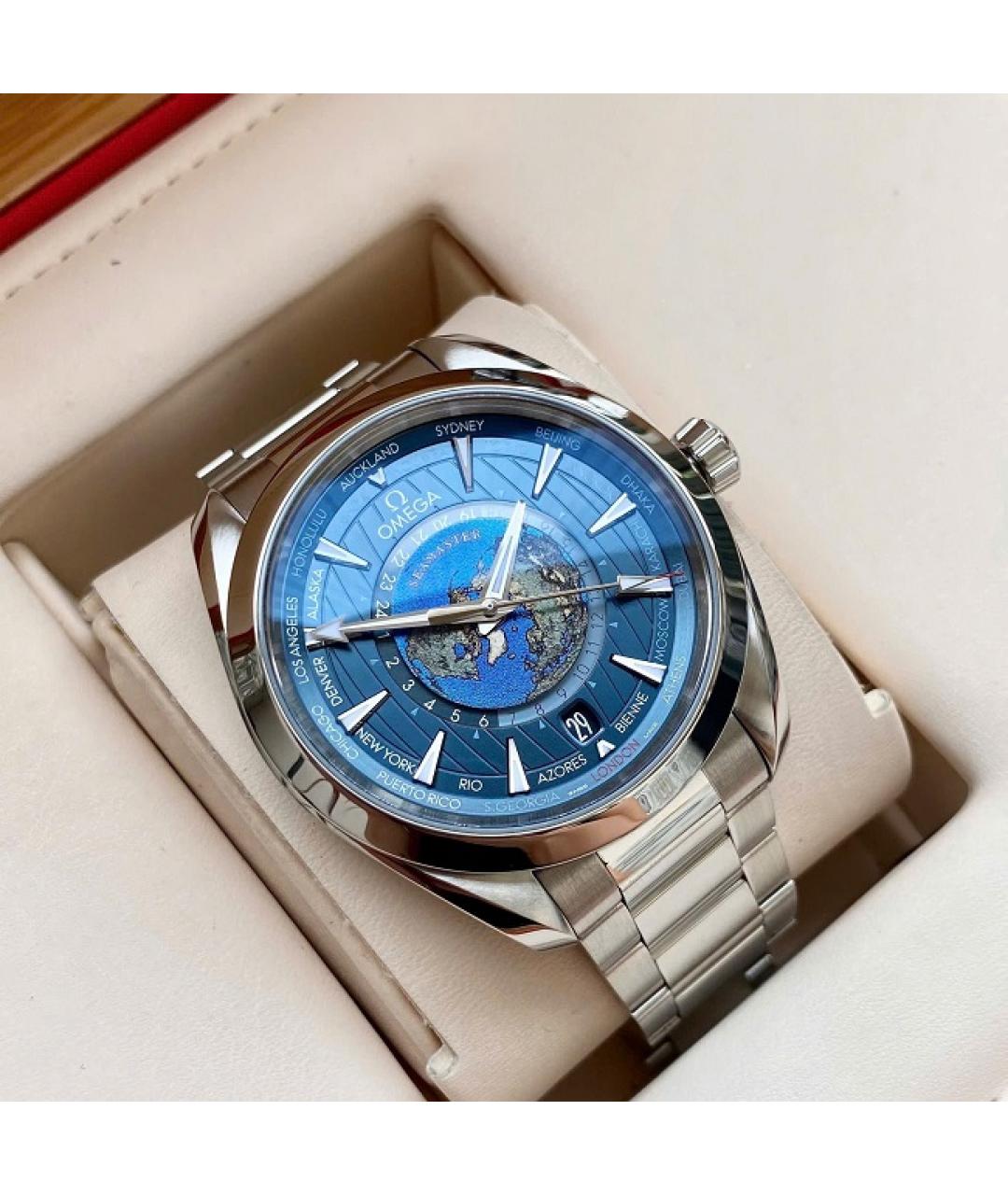 OMEGA Темно-синие часы, фото 3