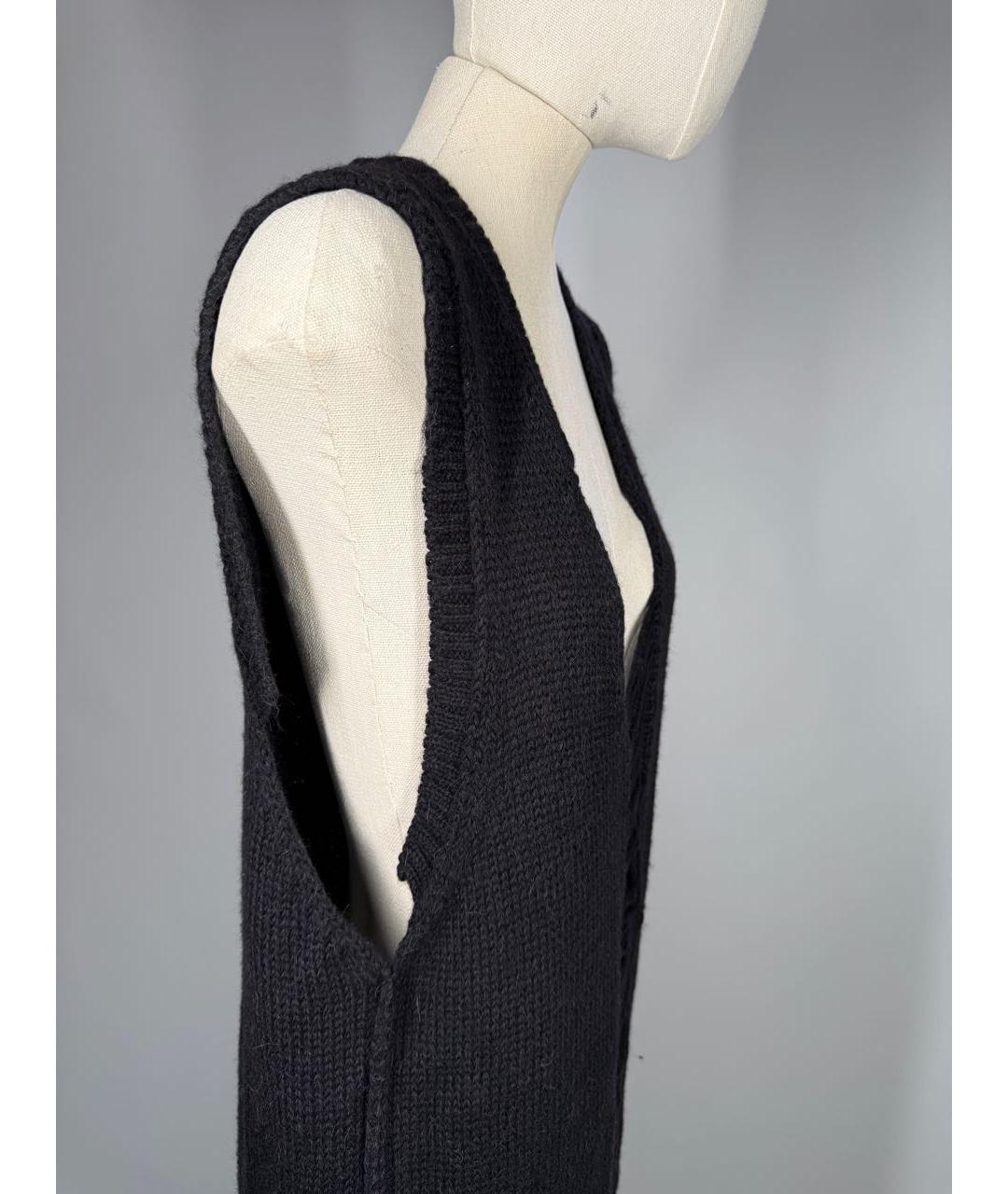 ISABEL BENENATO Черное шерстяное повседневное платье, фото 4