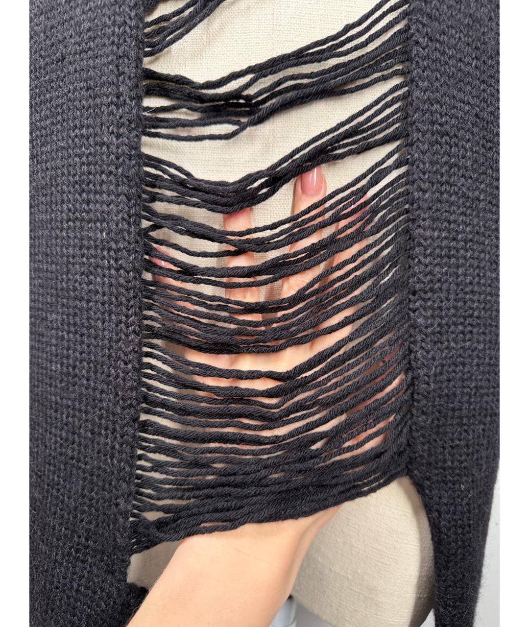 ISABEL BENENATO Черное шерстяное повседневное платье, фото 3