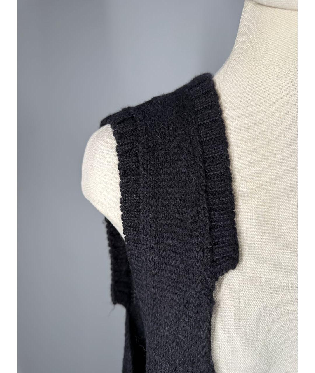 ISABEL BENENATO Черное шерстяное повседневное платье, фото 6