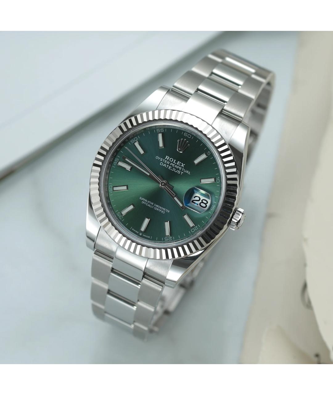 ROLEX Зеленые часы, фото 4