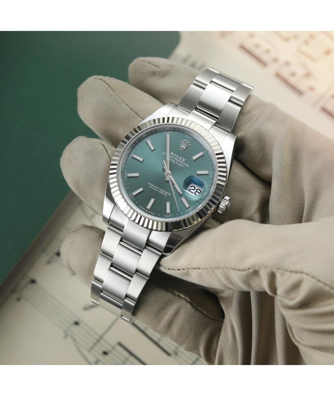 ROLEX Зеленые часы, фото 3