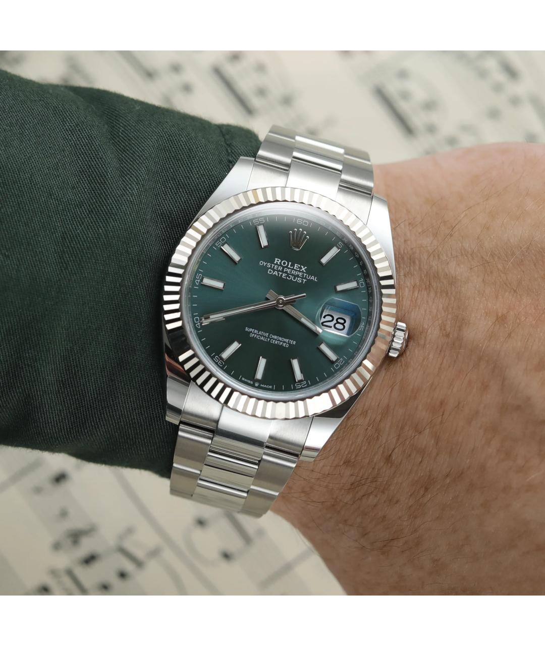 ROLEX Зеленые часы, фото 2