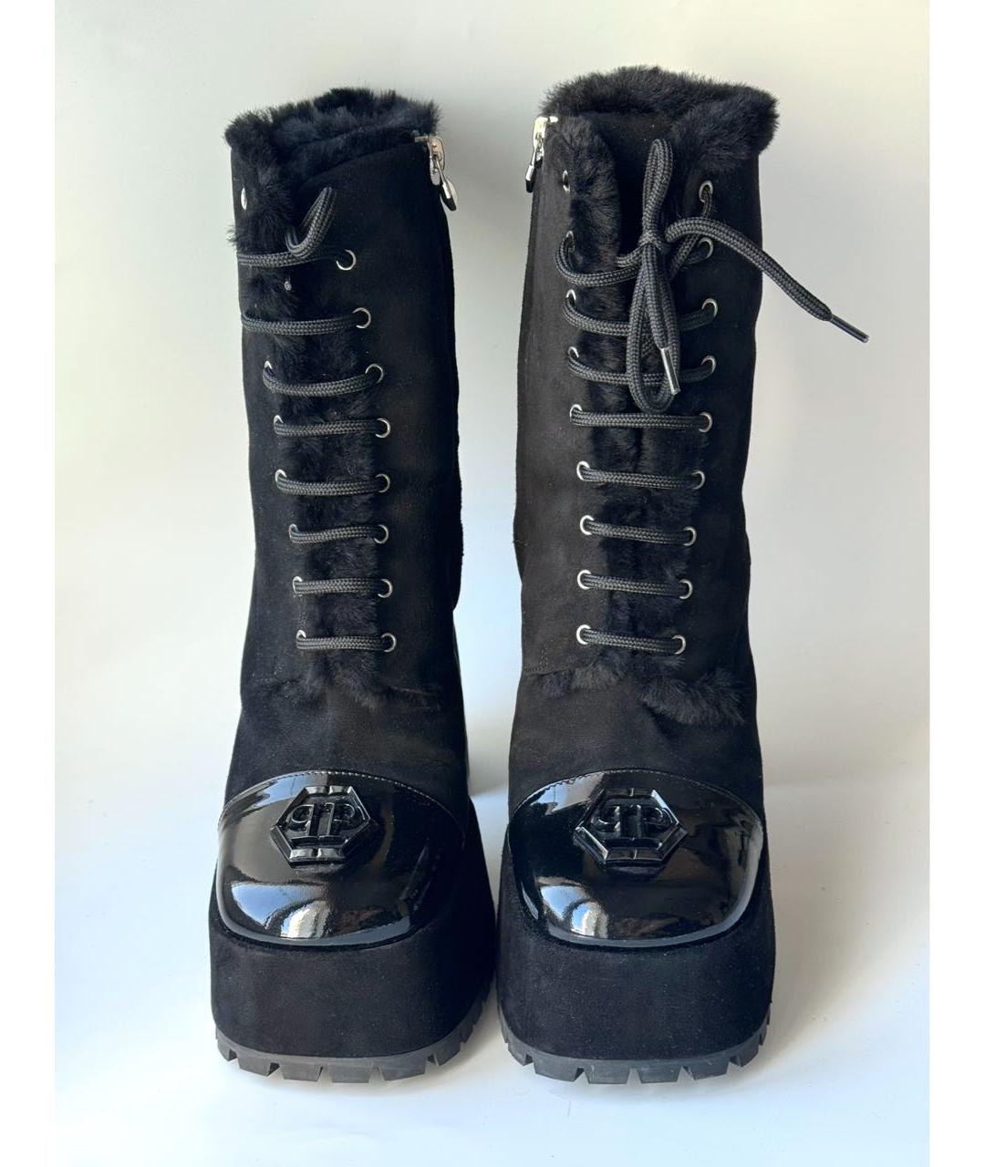 PHILIPP PLEIN Черные замшевые ботильоны, фото 2