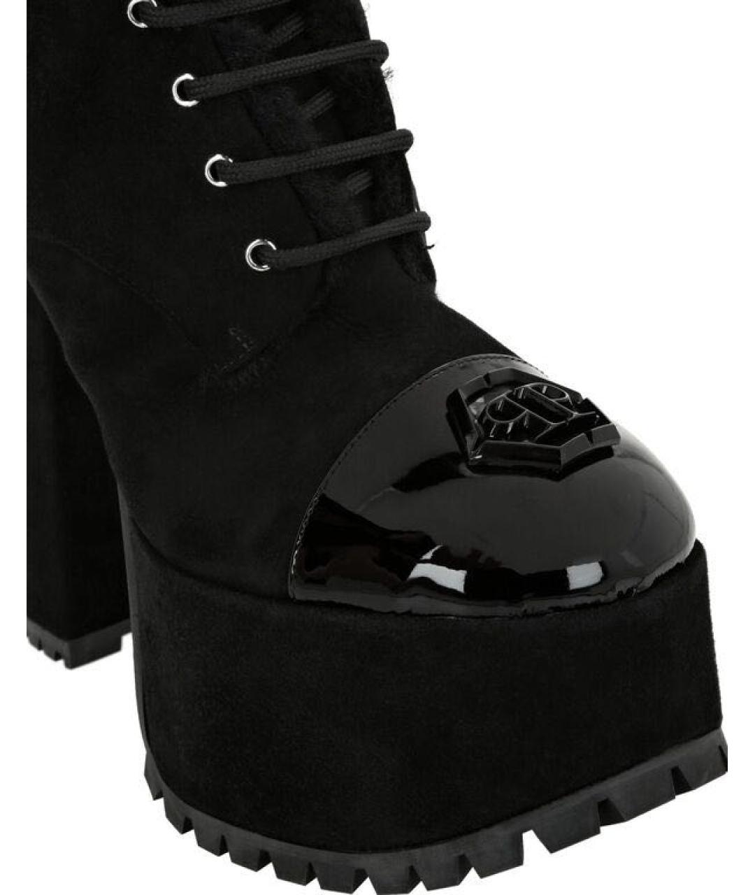 PHILIPP PLEIN Черные замшевые ботильоны, фото 5