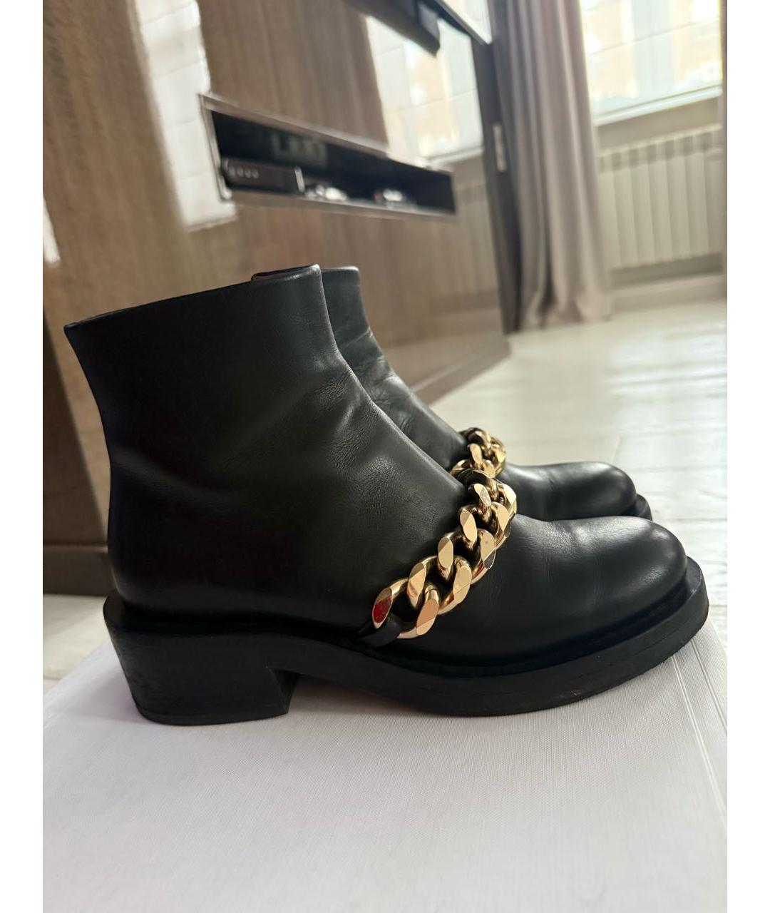 GIVENCHY Черные кожаные ботинки, фото 5