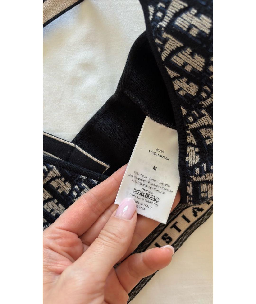 CHRISTIAN DIOR Темно-синяя хлопко-эластановая майка, фото 5