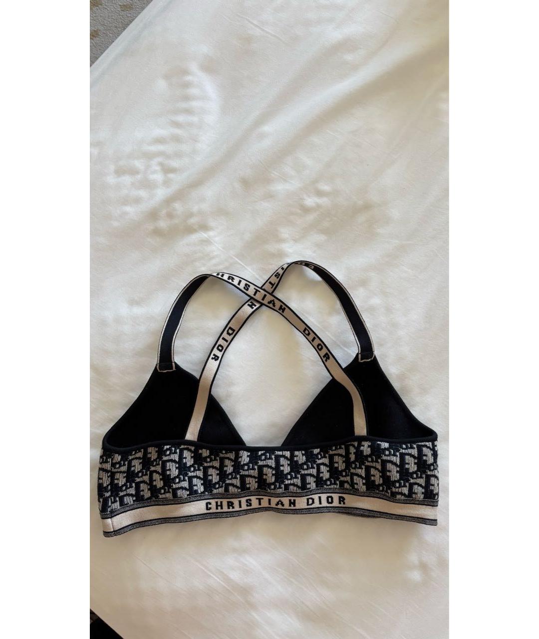 CHRISTIAN DIOR Темно-синяя хлопко-эластановая майка, фото 2