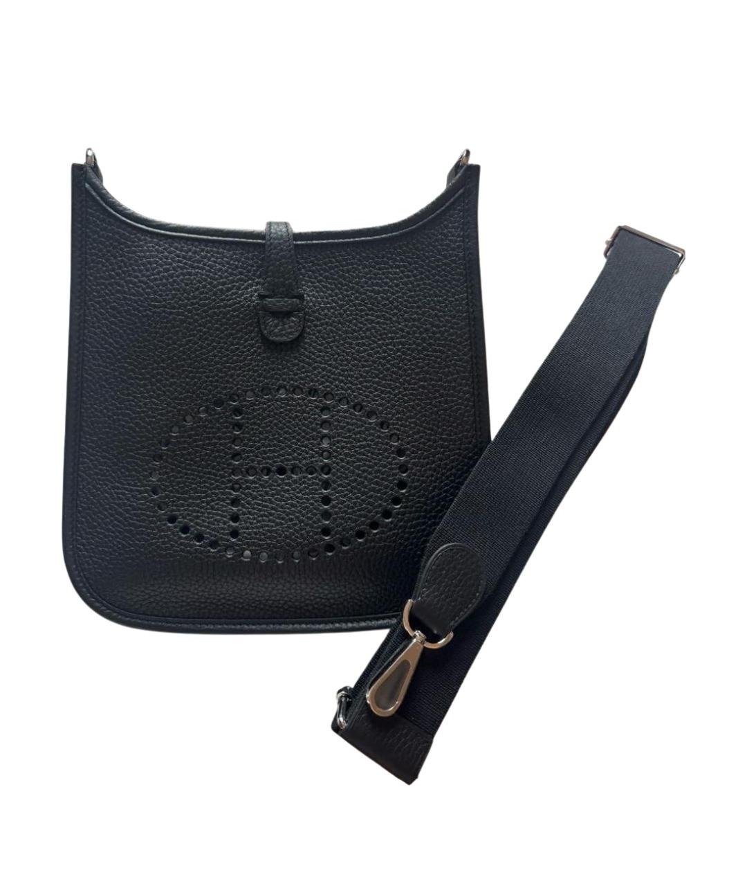 HERMES Черная кожаная сумка через плечо, фото 1