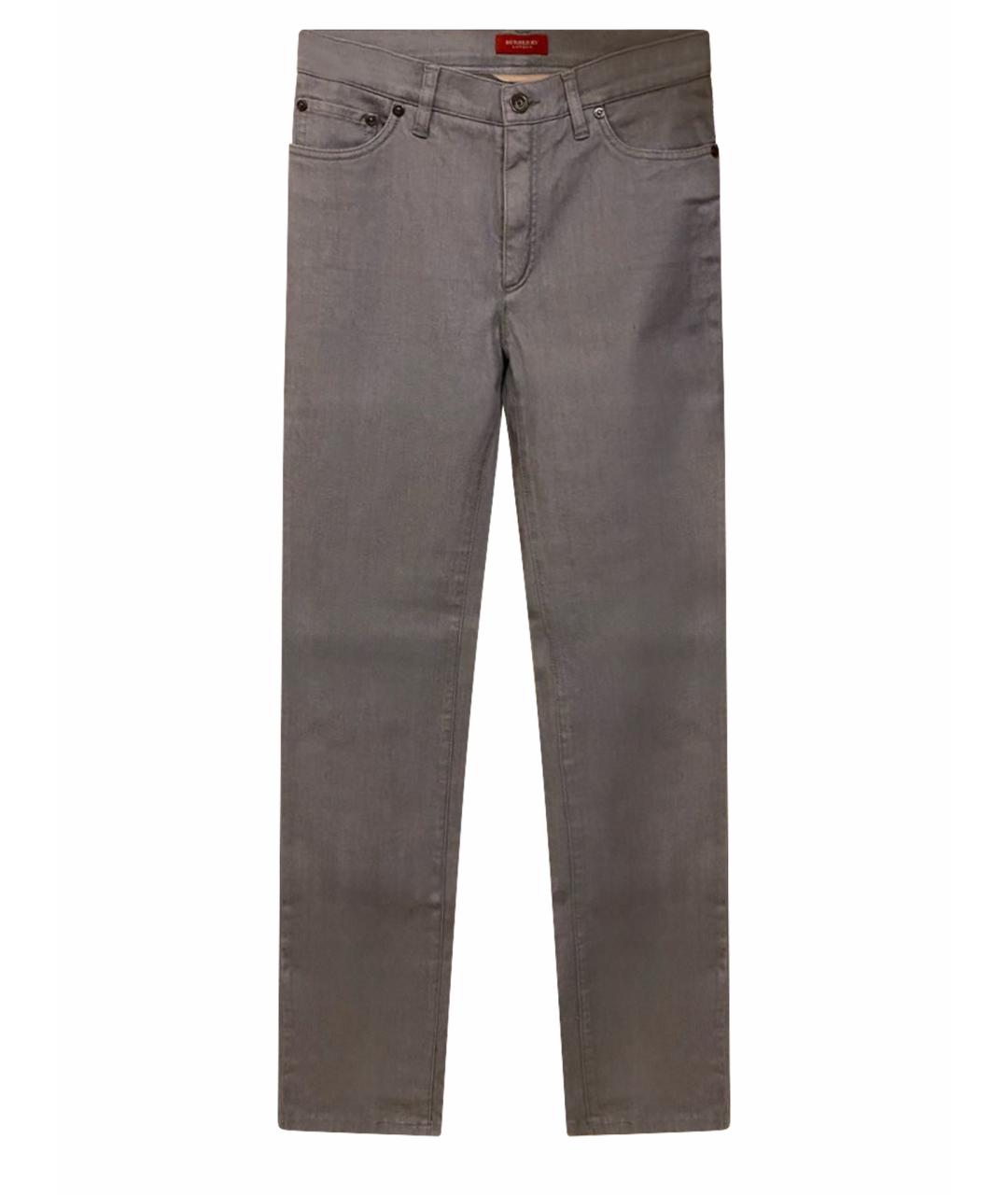 BURBERRY Серые хлопко-лиоцелловые джинсы слим, фото 1