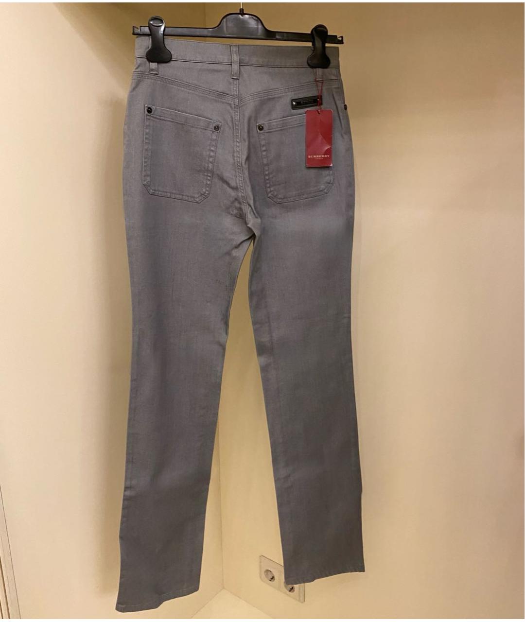 BURBERRY Серые хлопко-лиоцелловые джинсы слим, фото 2