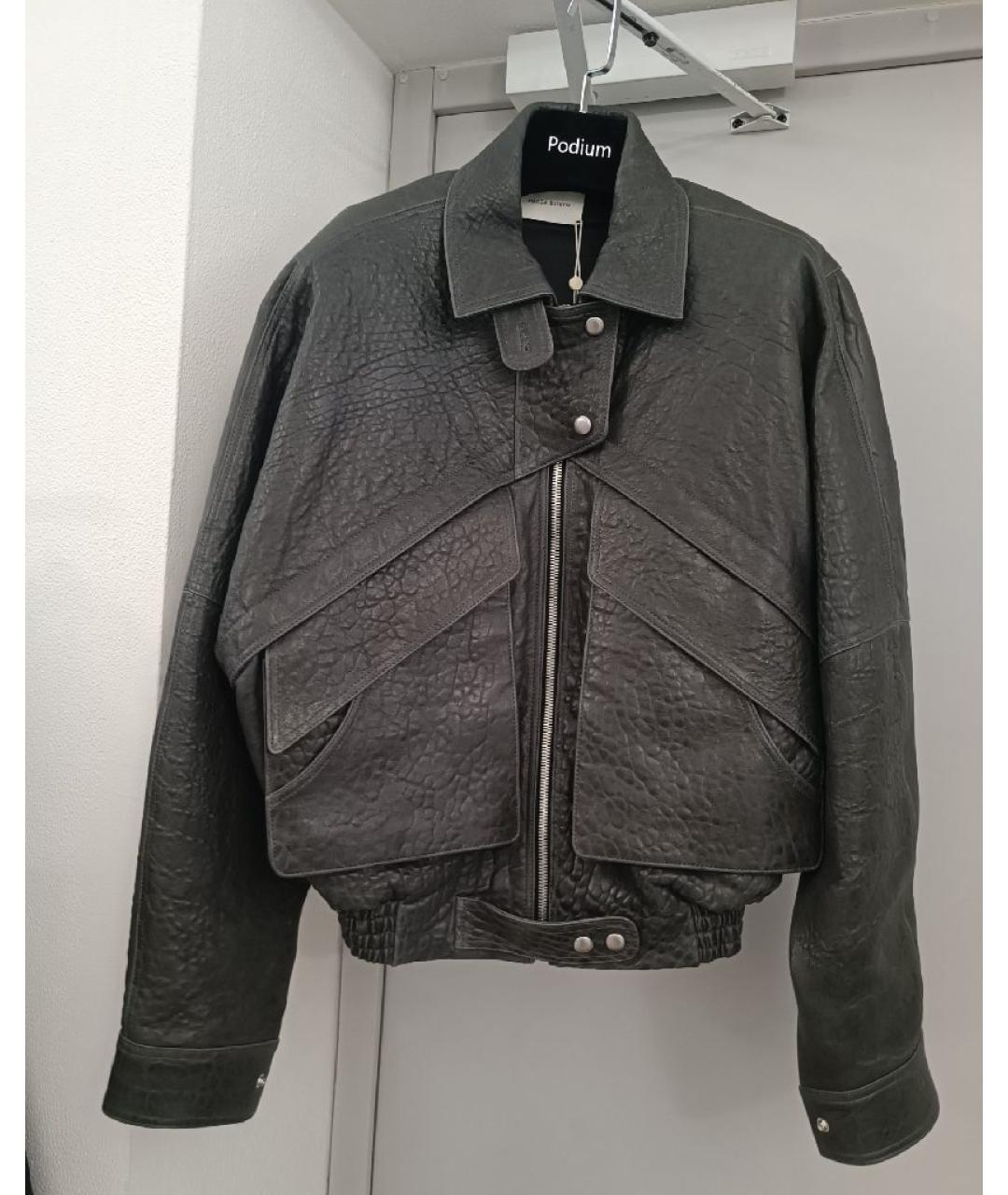 MAGDA BUTRYM Серая кожаная куртка, фото 10
