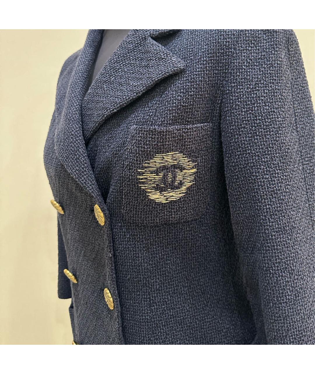 CHANEL Темно-синий жакет/пиджак, фото 5