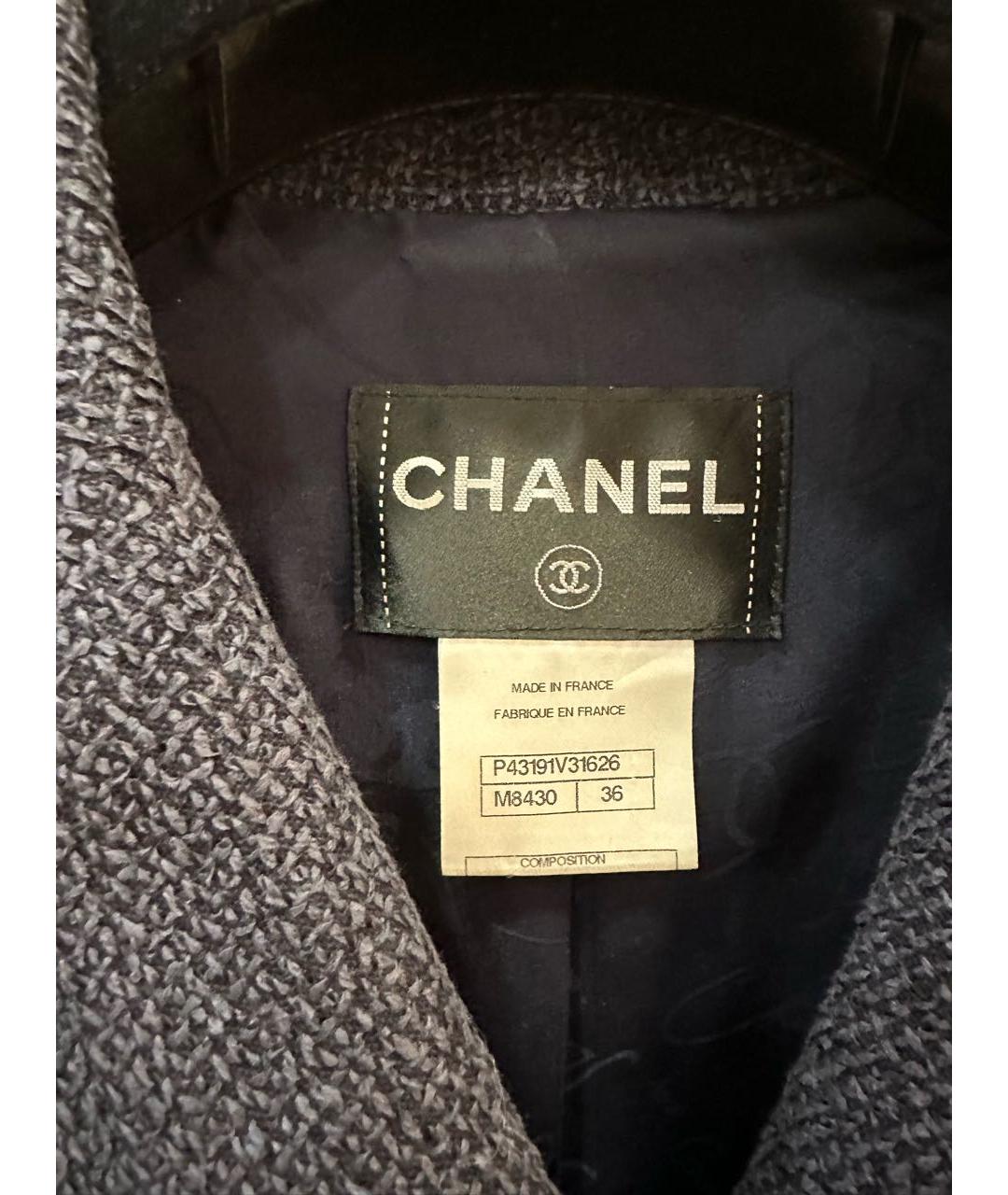 CHANEL Темно-синий жакет/пиджак, фото 3