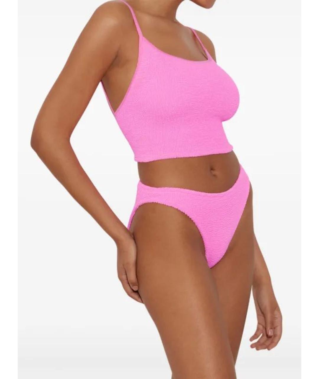 HUNZA G Розовый полиамидовый купальник, фото 2