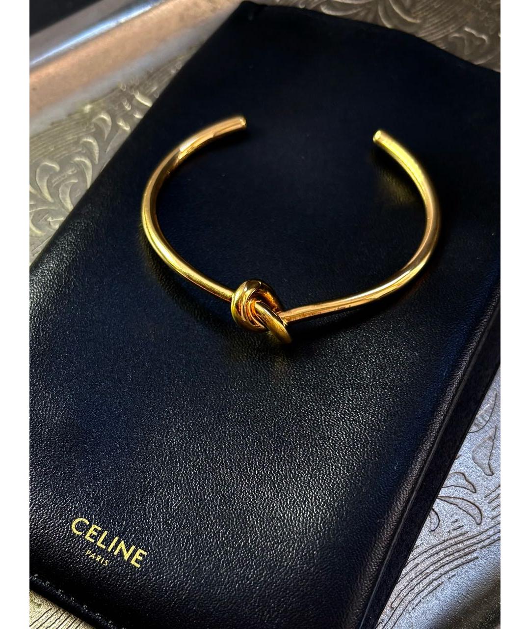 CELINE Золотой латунный браслет, фото 3