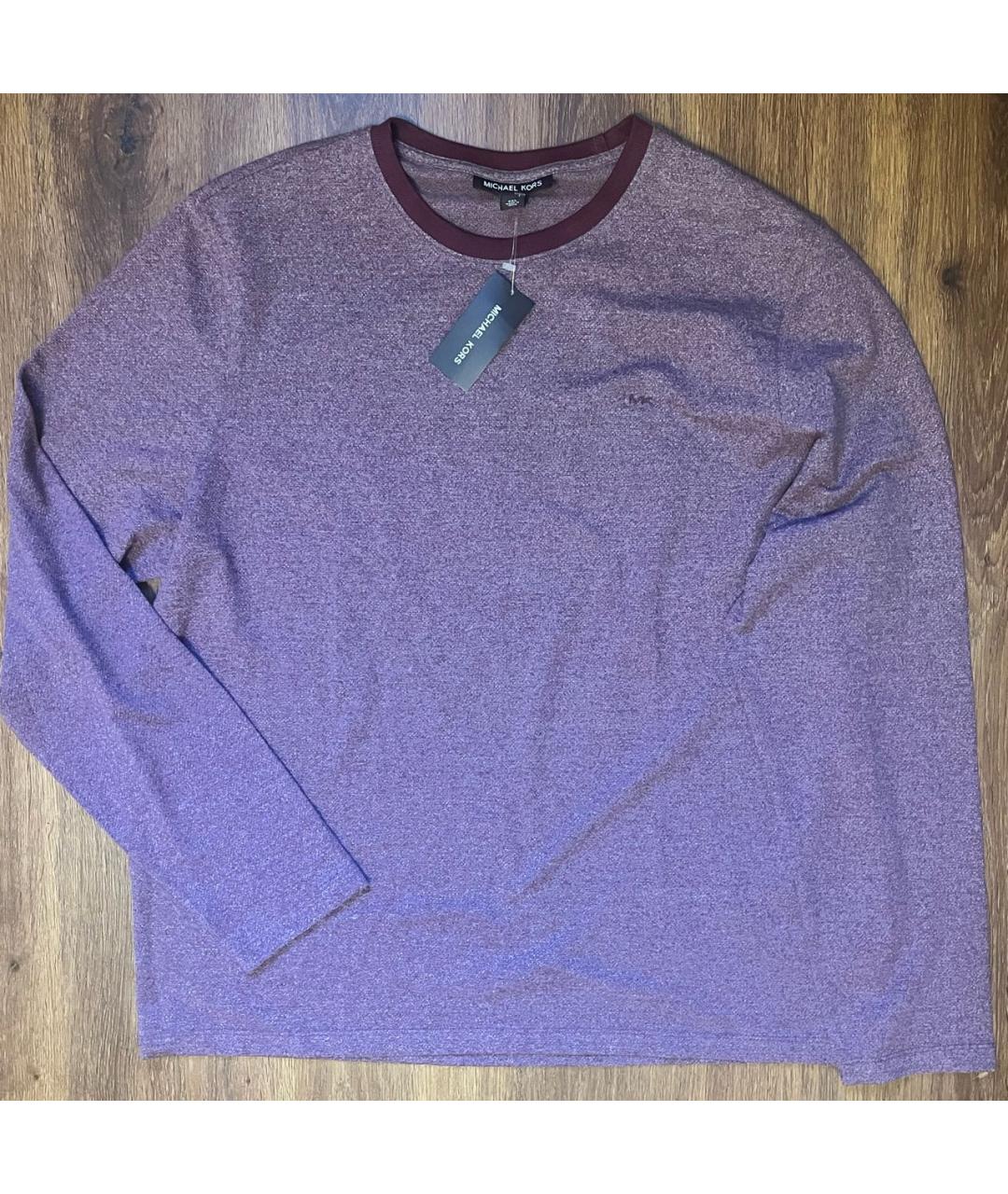 MICHAEL KORS Бордовый хлопко-эластановый джемпер / свитер, фото 7