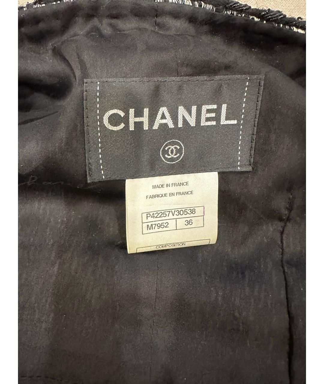 CHANEL Серый твидовый жакет/пиджак, фото 7