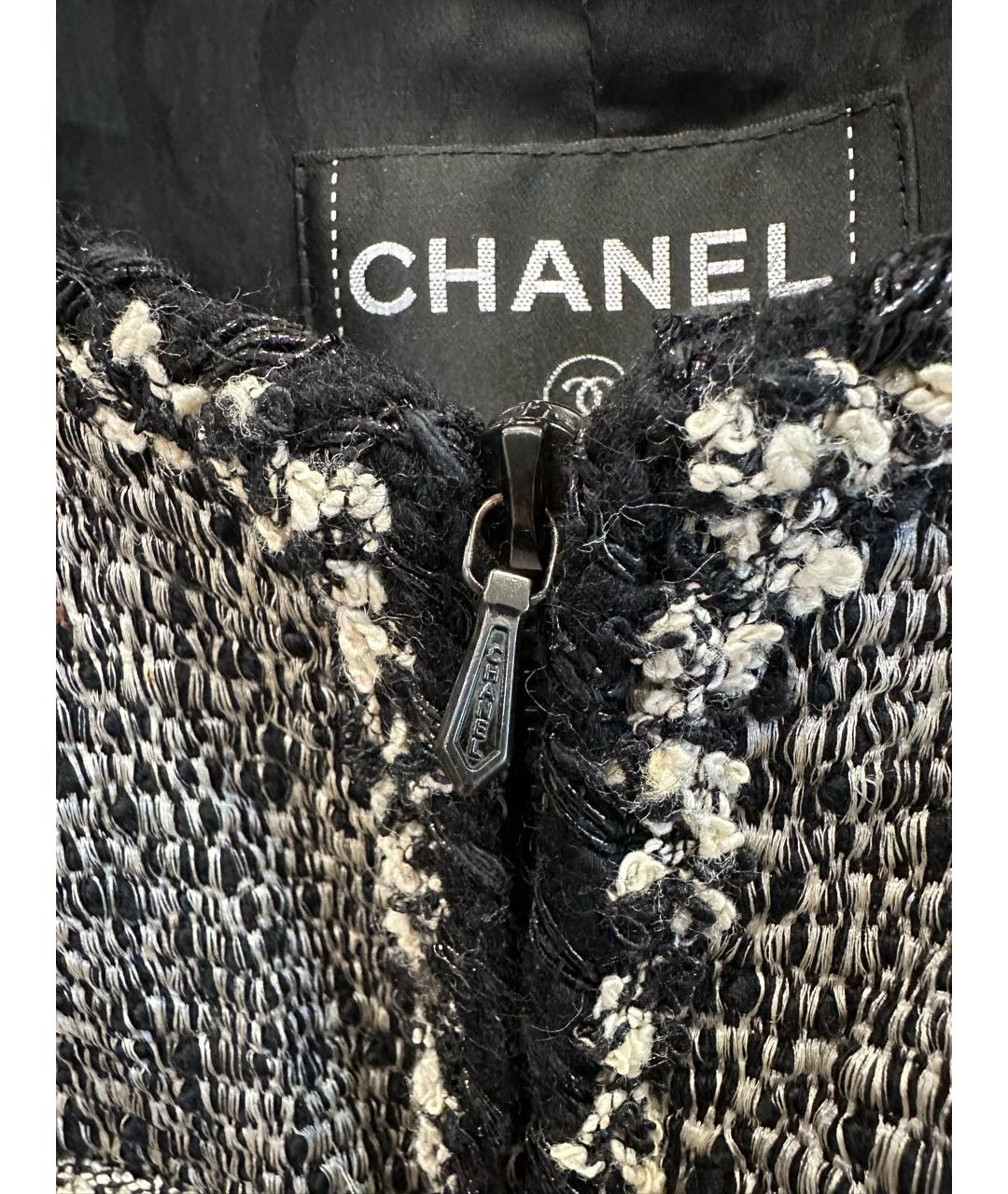 CHANEL Серый твидовый жакет/пиджак, фото 5