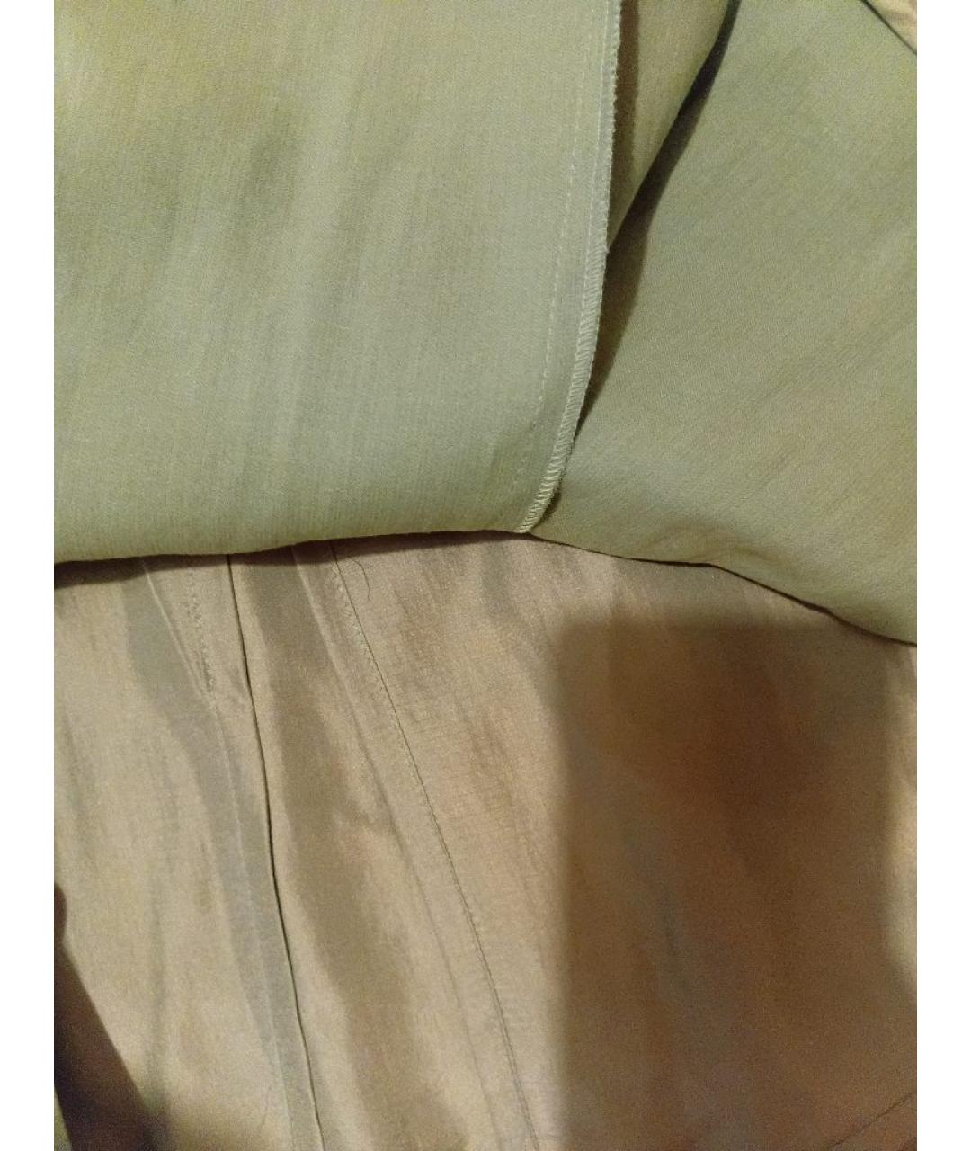 LORO PIANA Бирюзовая хлопковая юбка миди, фото 6