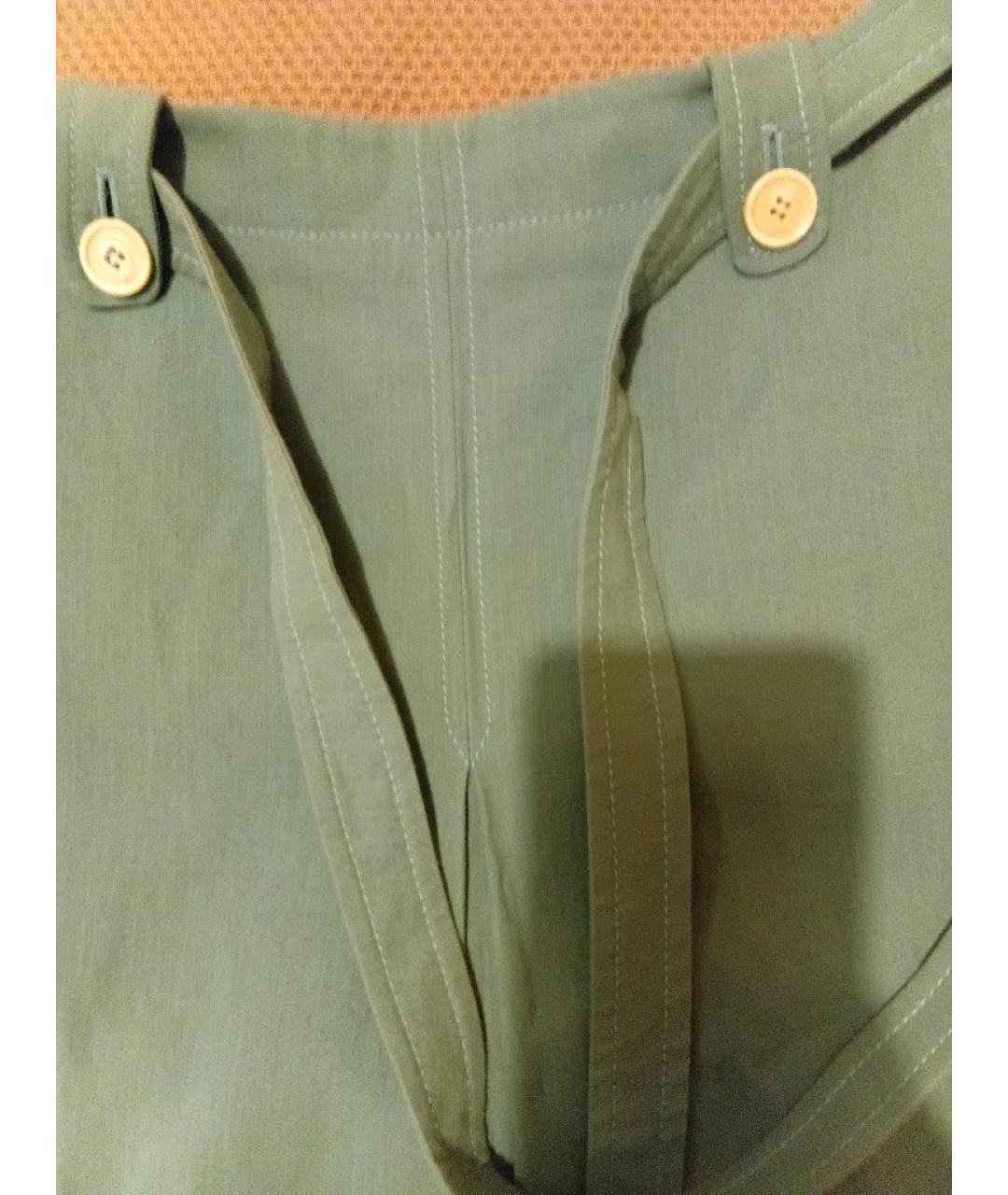 LORO PIANA Бирюзовая хлопковая юбка миди, фото 4