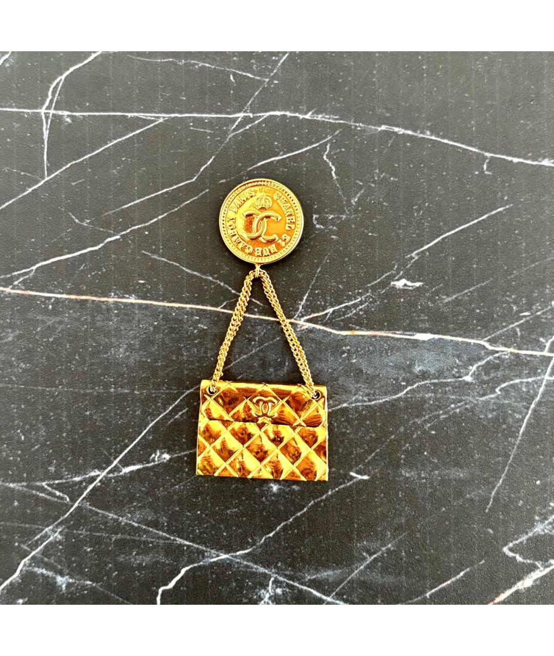 CHANEL Золотая позолоченная булавка / брошь, фото 5