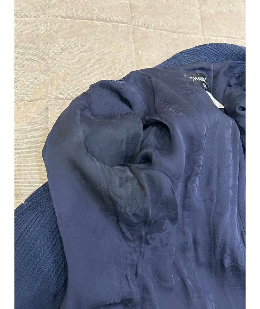 CHANEL Темно-синий жакет/пиджак, фото 7