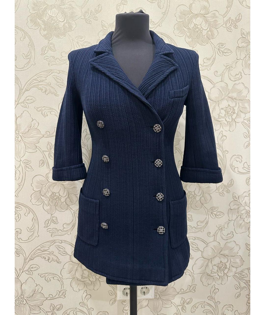 CHANEL Темно-синий жакет/пиджак, фото 3