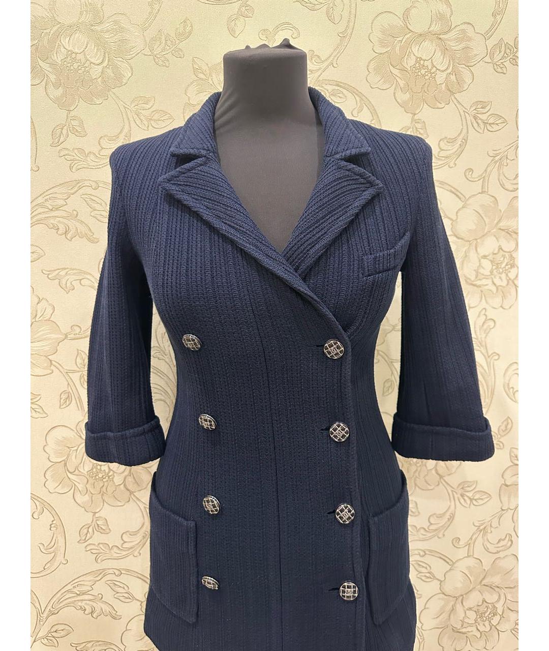 CHANEL Темно-синий жакет/пиджак, фото 2