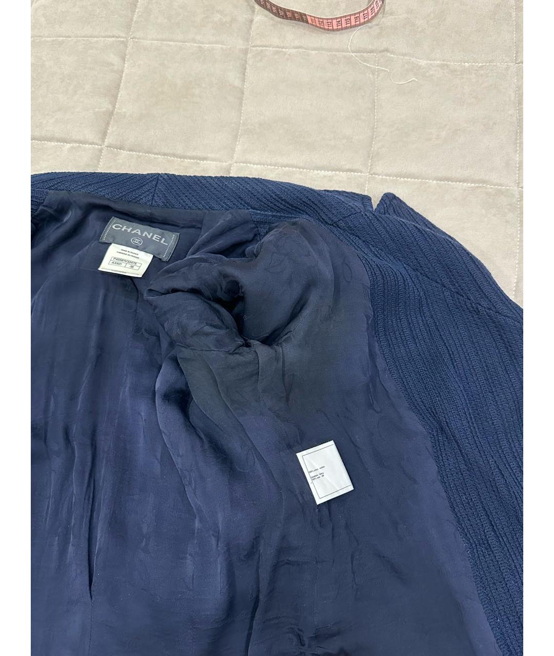 CHANEL Темно-синий жакет/пиджак, фото 8