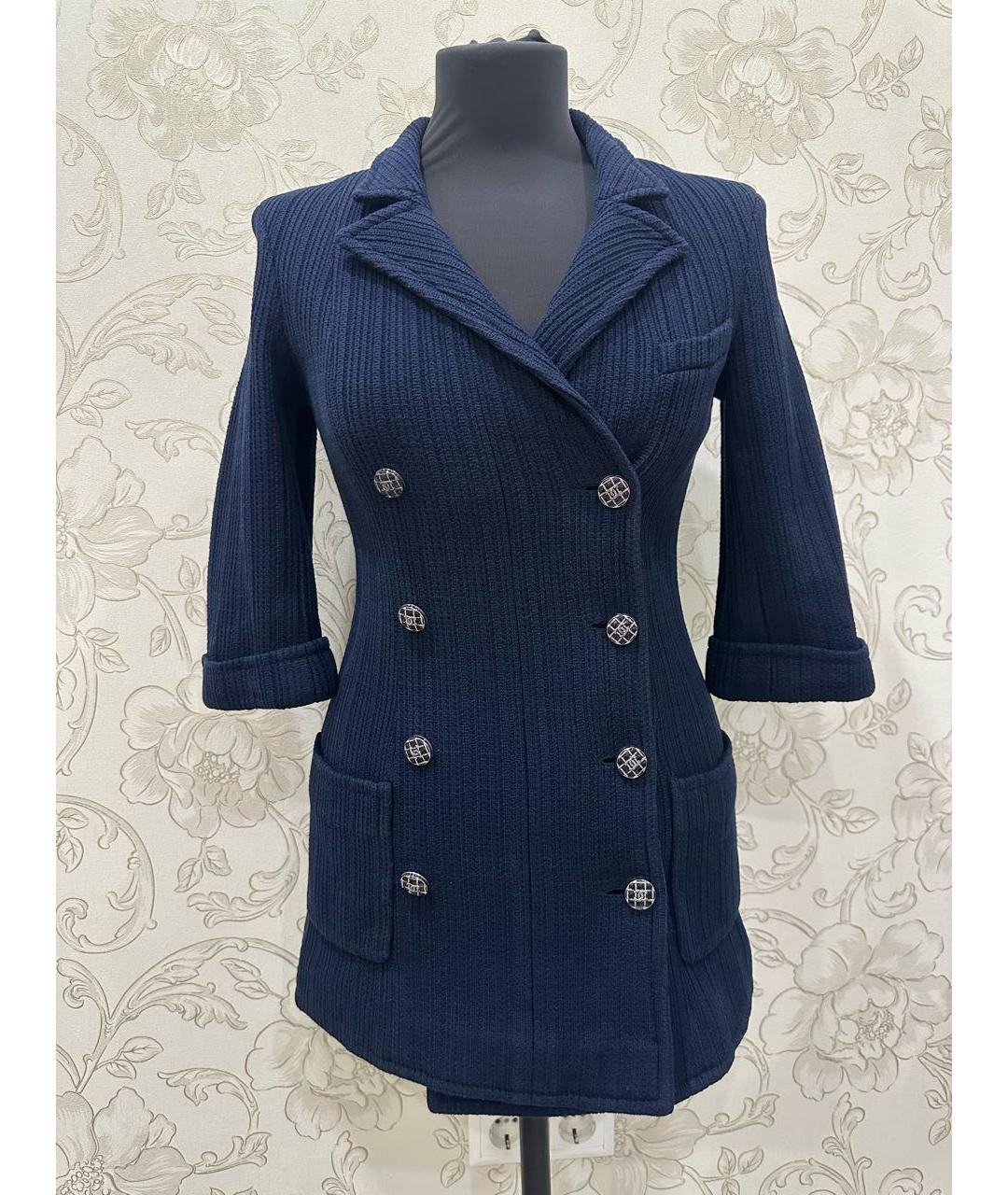 CHANEL Темно-синий жакет/пиджак, фото 9