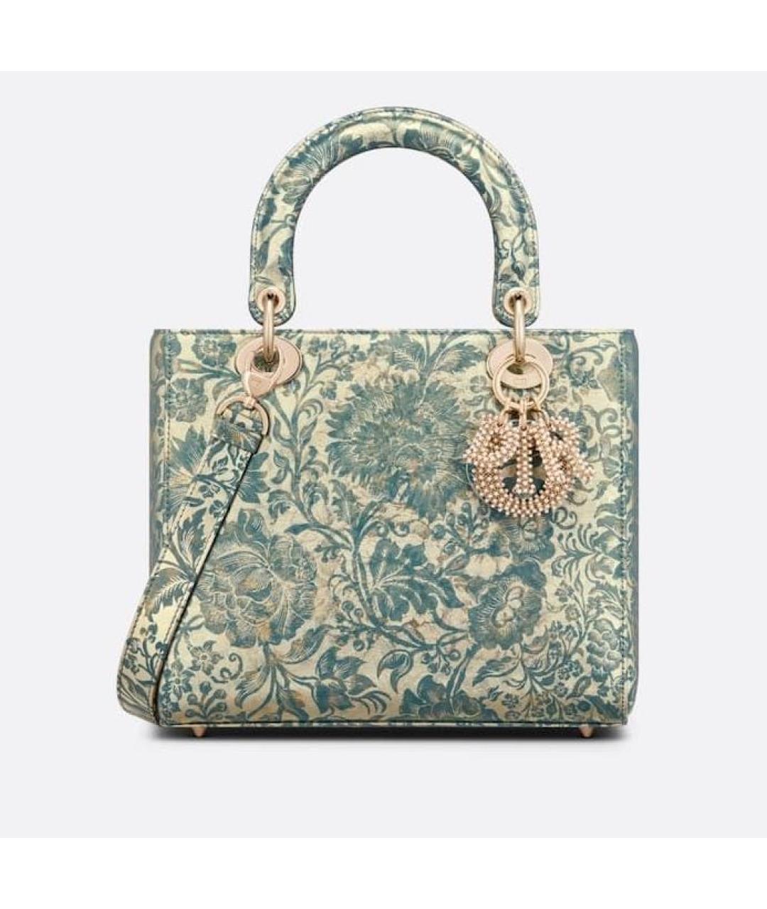 CHRISTIAN DIOR Серебряная кожаная сумка с короткими ручками, фото 9